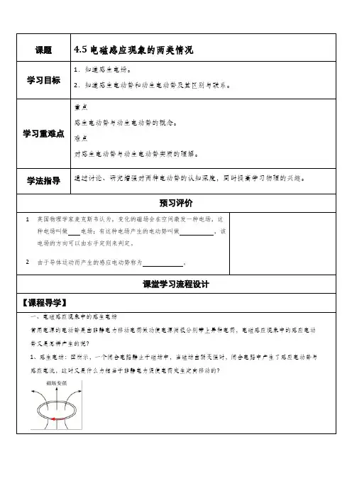 4.5电磁感应现象的两类情况