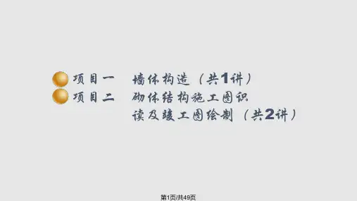 砌体工程课件PPT课件