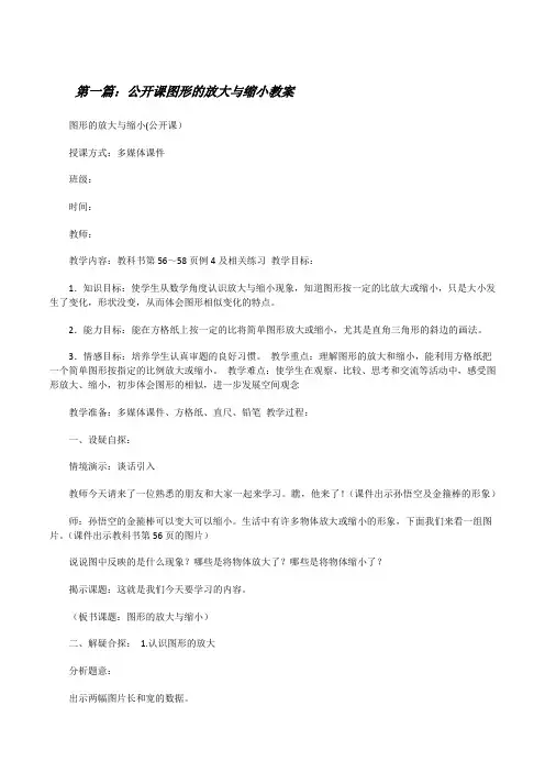公开课图形的放大与缩小教案(大全5篇)[修改版]