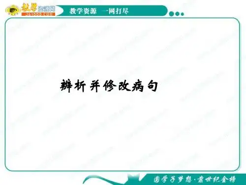 2012高考语文一轮复习课件(新课标)：辨析并修改病句