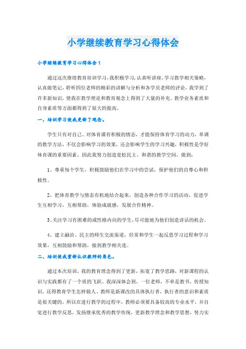 小学继续教育学习心得体会.doc