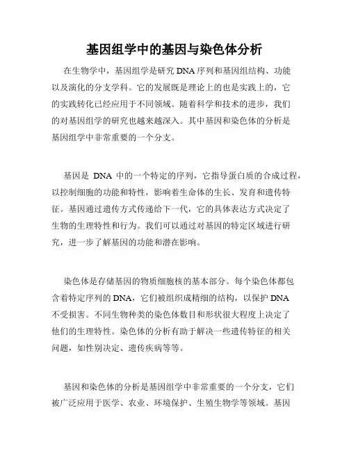基因组学中的基因与染色体分析