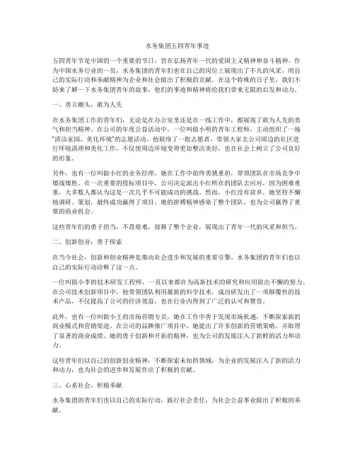 水务集团五四青年事迹