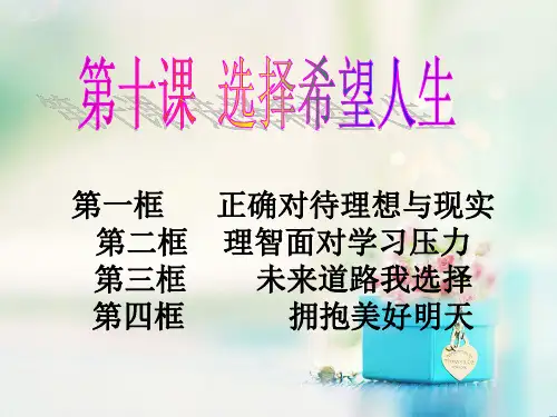正确对待理想和现实PPT教学课件