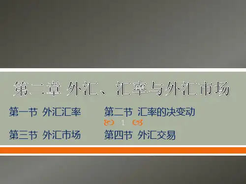 外汇与汇率ppt课件