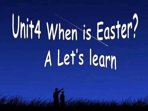 人教版五年级英语下册Unit4WhenisEaster(PartAletslearn)课件