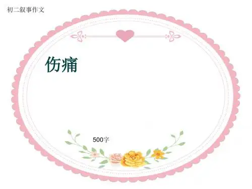 初二叙事作文《伤痛》500字(共8页PPT)