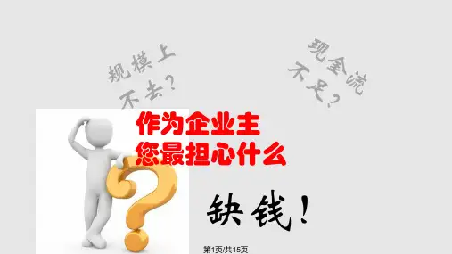 招商银行小微贷款宣传PPT课件