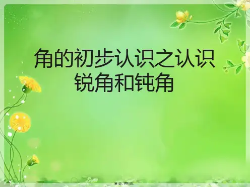 角的初步认识之认识锐角和钝角(共10张PPT)
