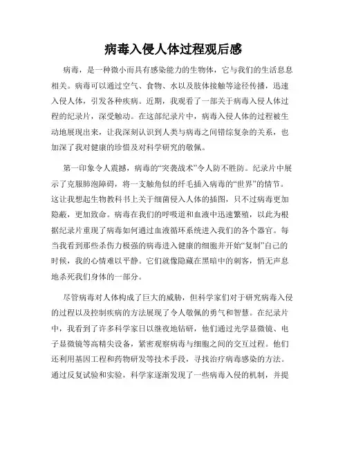 病毒入侵人体过程观后感