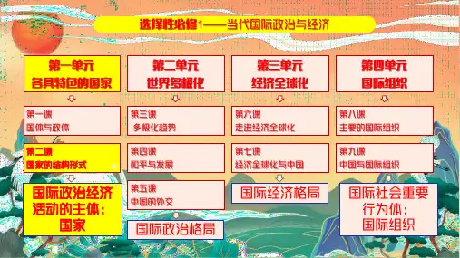 主权统一与政权分层(课件)高二政治(统编版选择性必修1)