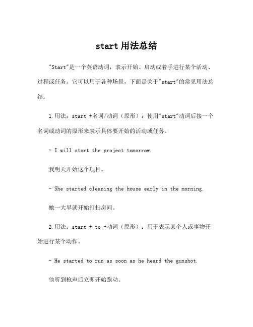 start用法总结