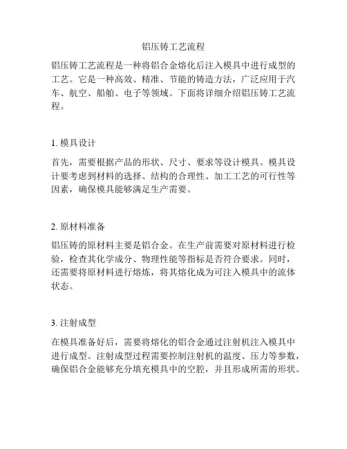 铝压铸工艺流程