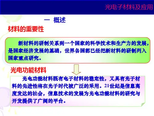 光电材料及应用