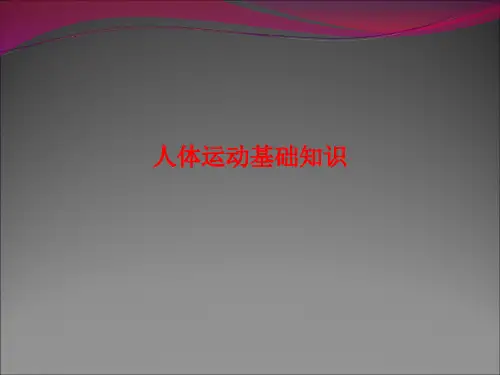 [课件]人体运动基础知识PPT