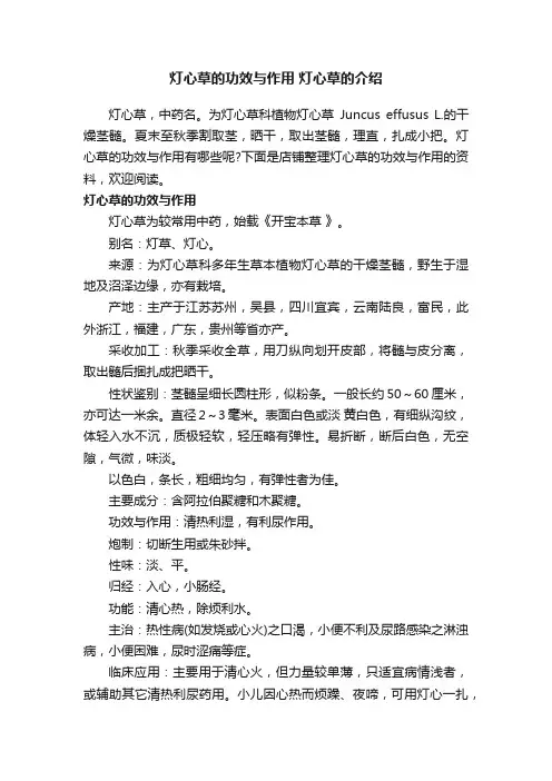 灯心草的功效与作用灯心草的介绍