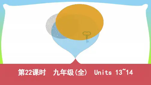 河南专用2021版中考英语九全第22课时Units13_14课件人教新目标版