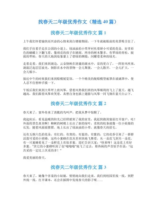 找春天二年级优秀作文(精选40篇)