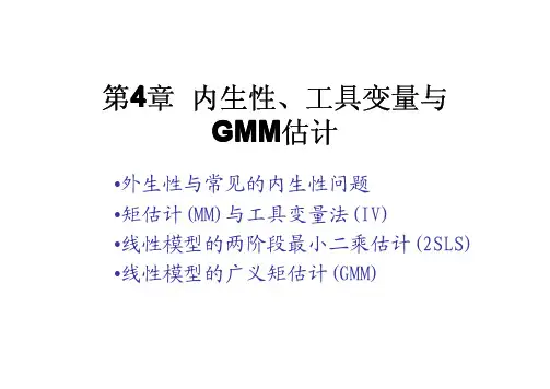 清华大学 五道口金融学院 潘文卿  内生性工具变量与GMM估计