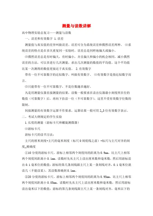 测量与读数讲解 
