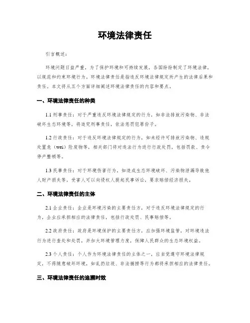 环境法律责任