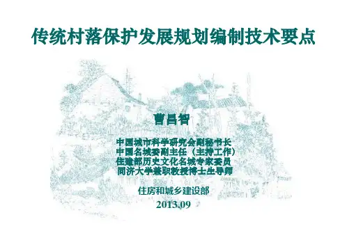 传统村落保护与发展规划