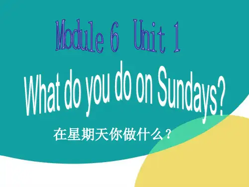 外研社版二年级英语上册(公开课课件)Module 6《Unit 1 What do you do on Sundays》