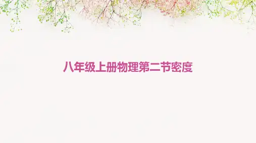 八年级上册物理第二节密度