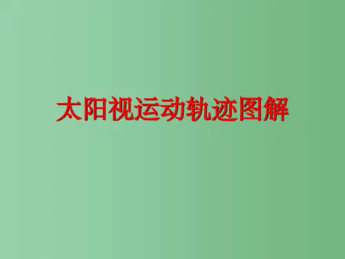 高考地理 太阳视运动轨迹图解