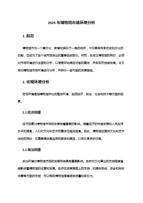 2024年博物馆市场环境分析