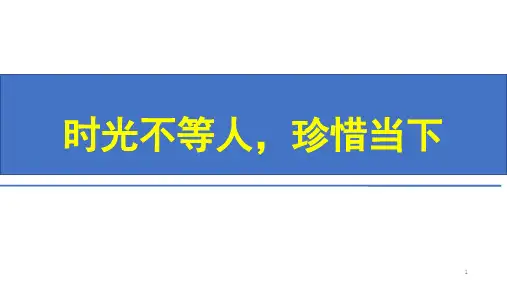 时光不等人,珍惜当下课件-高中主题班会