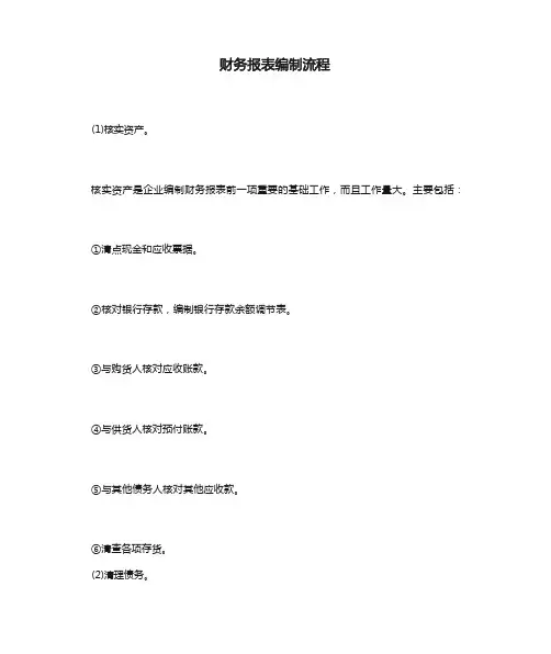 财务报表编制流程