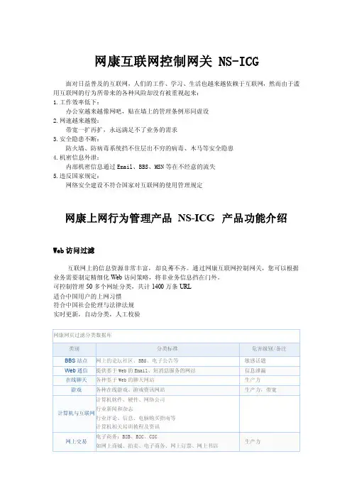 网康互联网控制网关NS-ICG