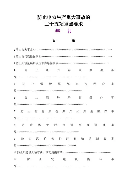 电力二十五项反措细则