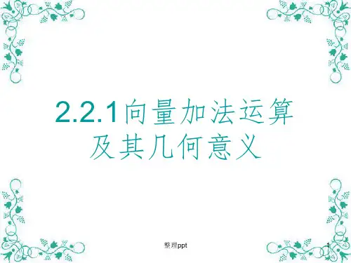 高中新课程数学(苏教版必修四)《2.2.1向量的加法》
