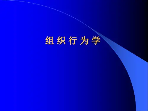 组织行为学-PPT课件精品文档