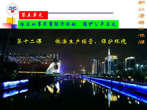 职业道德与法律第十二课课件依法从事民事经济活动,维护公平正义