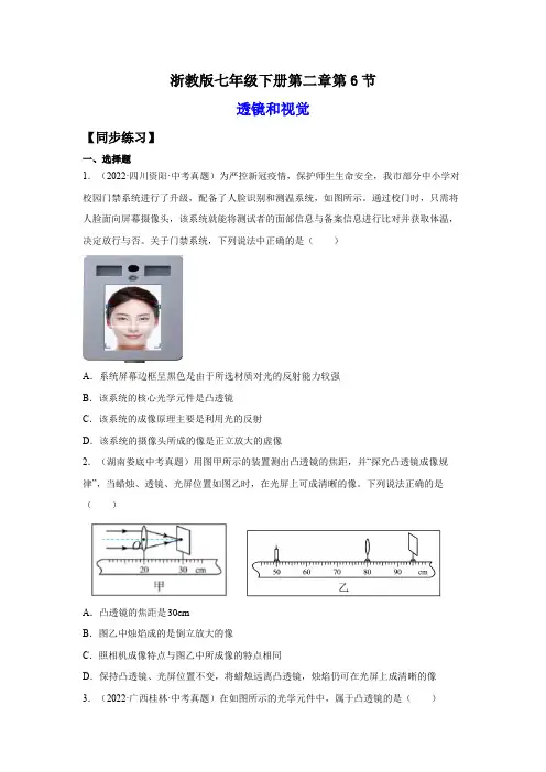 2.6透镜和视觉(练习)(原卷版)