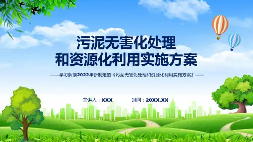 污泥无害化处理和资源化利用实施方案完整含内容ppt