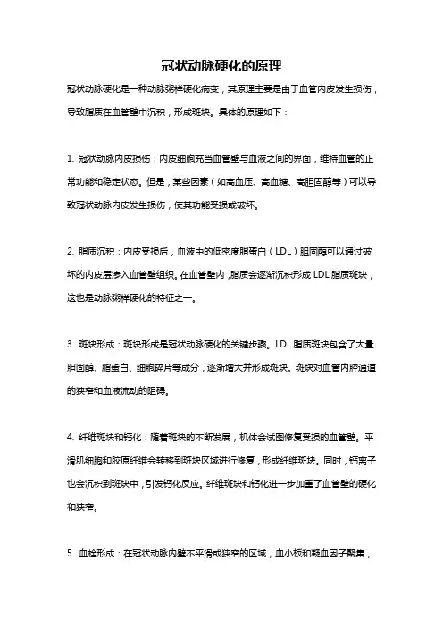 冠状动脉硬化的原理