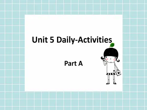 闽教英语四年级上册Unit5 Daily-Activities-PartA