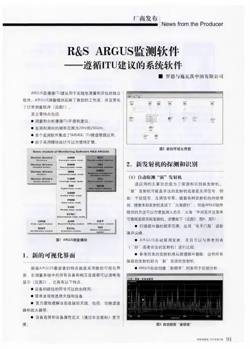 R&S ARGUS监测软件——遵循ITU建议的系统软件