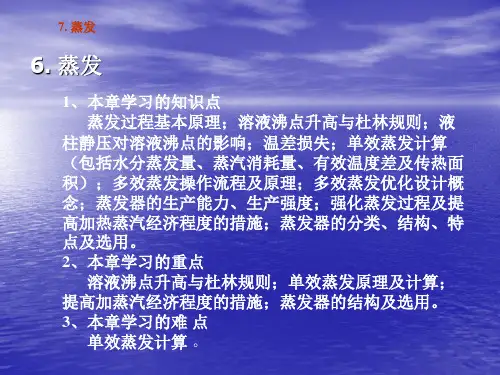 化工原理第六章-.蒸发设备