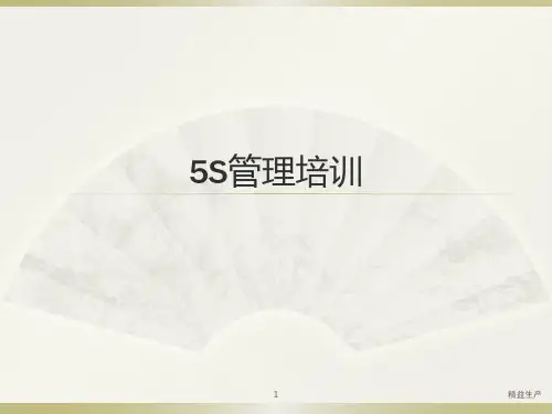 5S管理培训(精益生产)