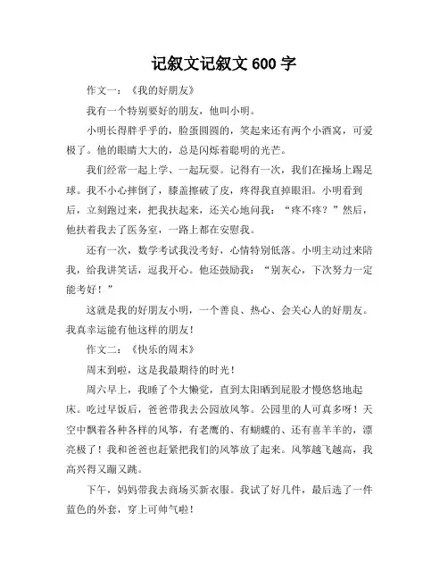记叙文记叙文600字