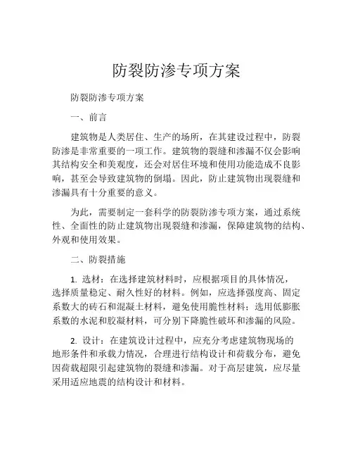 防裂防渗专项方案