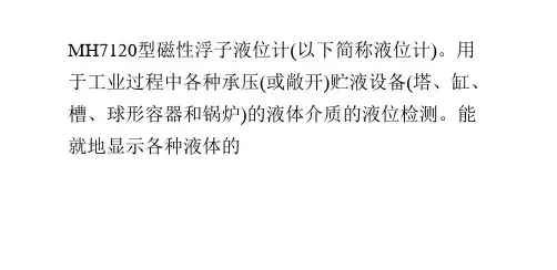 磁性浮子液位计详细说明