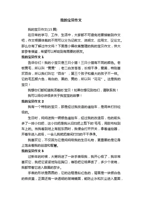 我的宝贝作文