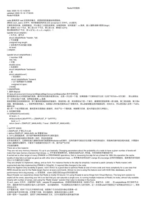Redis中的跳表