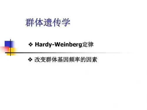 4.群体遗传 遗传学课件